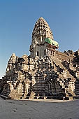 Angkor Wat temple, the central group 'Bakan' interrupted by stairs ascending in a single flight of steps to the top level. 